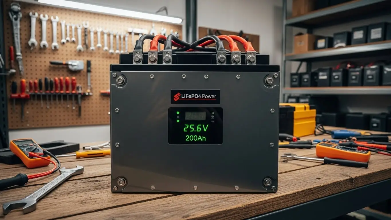 25.6V 200ah 라이프오4 배터리
